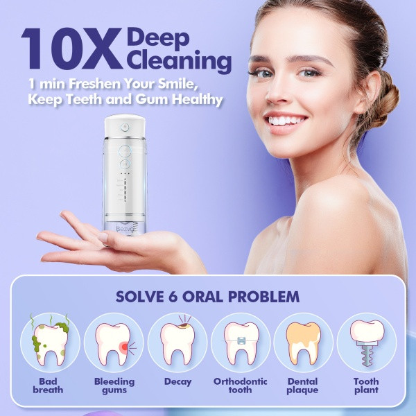 Bezvoi Y825 Compact-ultra Travel Water Flosser White