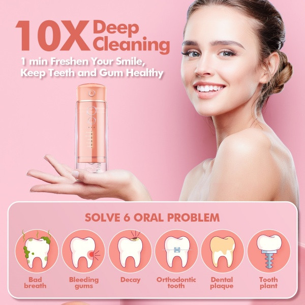 Bezvoi Y825 Compact-ultra Travel Water Flosser Peach Fuzz