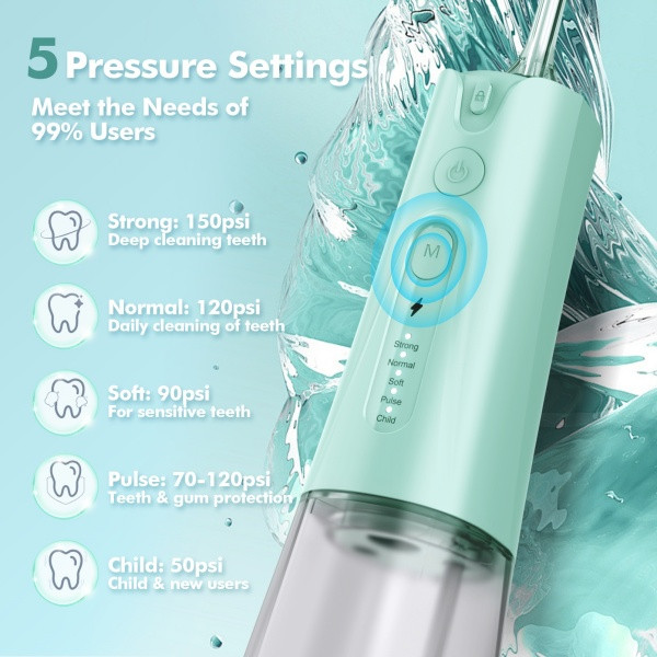 Y207 Portable Water Flosser Mint Green
