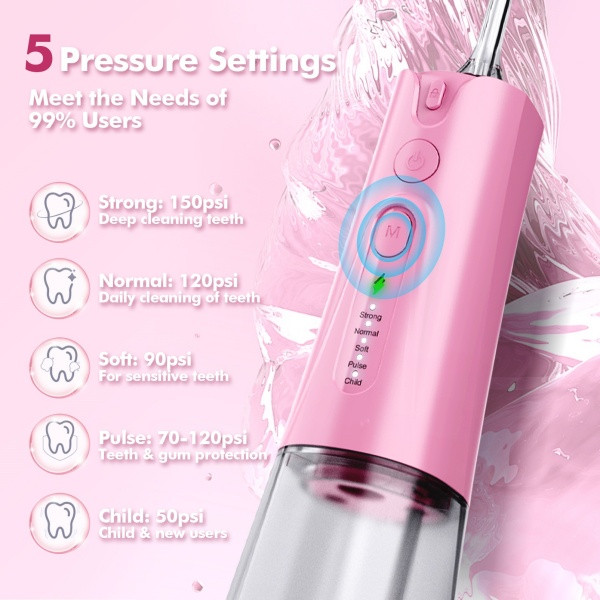 Y207 Portable Water Flosser Pink