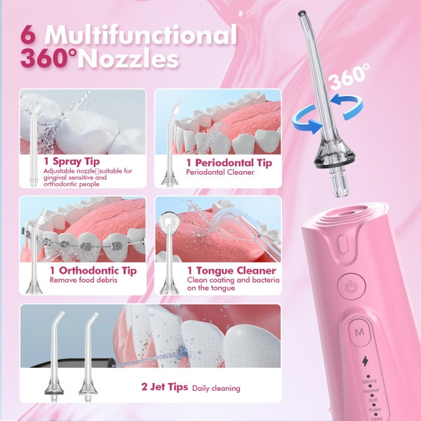 Y207 Portable Water Flosser Pink